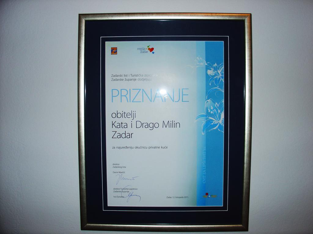 Apartmani Milin Zadar Extérieur photo